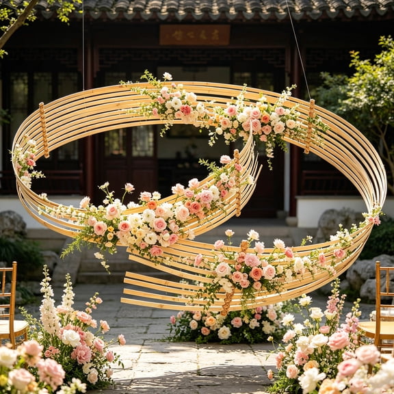 ELAYARD Modular Bamboo Weaving Strips for DIY Wedding Ceremony Decor Natural Khaki Festival Craft
