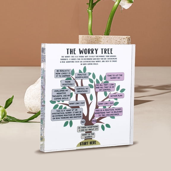 ELAYARD Multi-Color Acrylic Inspirational Desk Decor for Office, Home, and Workspace Decoration