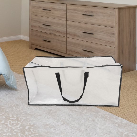 ELAYARD Moving Storage Bag with Handles Transparent Large Capacity Clothes Organizer