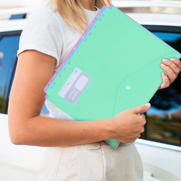 ELAYARD 10Pcs Plastic File Folder Organizer Large Capacity Document Storage Pouches