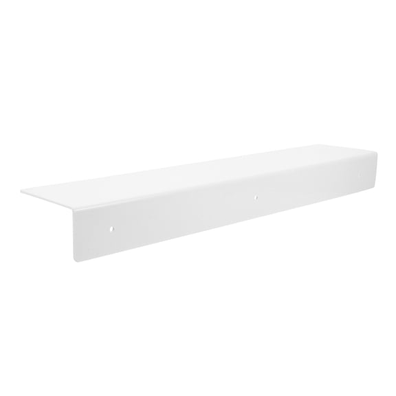 ELAYARD White Plastic Bedroom Wall Shelf Adhesive Punch Free Floating Shelf for Home Storage