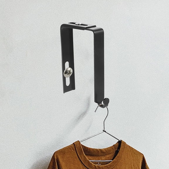 ELAYARD Multi Purpose Adjustable Cubicle Hangers Black Metal Hooks for Closet Storage