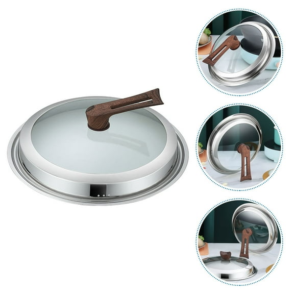 ELAYARD Multi Use Universal Glass and Stainless Steel Pot Lid for Cooking and Storage