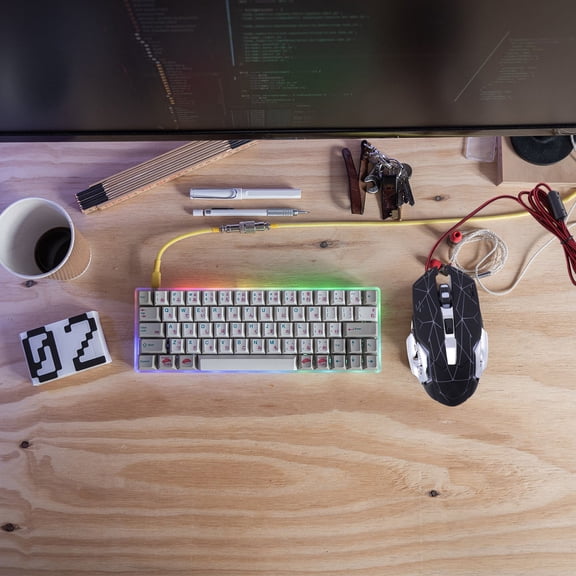 ELAYARD Wired Gaming Mouse Black with Silent Clicks, Double Electroplated Sides, and Custom Programmable Buttons
