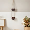 ELAYARD Natural Coconut Shell Hanging Planter Brown Rope for Indoor ...