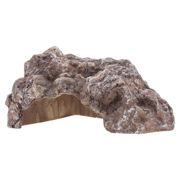 ELAYARD Natural Light Brown Rock Reptile Cave Hideout for Bearded Dragon Leopard Gecko Habitat