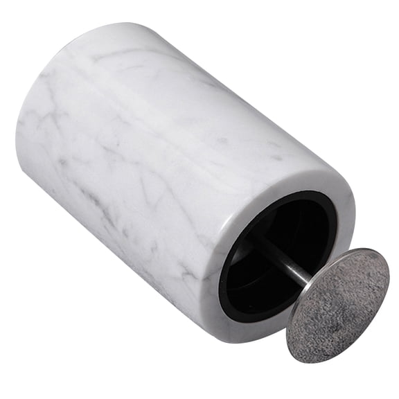 ELAYARD Natural Stone Crafting Toothpick Holder Light Grey Storage Container for Cotton Swabs
