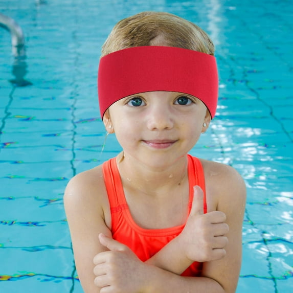 ELAYARD 4-Pack Adjustable Swim Headbands Lightweight Ear Covers for Swimming and Water Sports