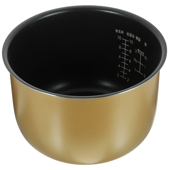 ELAYARD Nonstick Rice Cooker Inner Pot Replacement Aluminum Alloy Universal Cooker Pot in Golden Color
