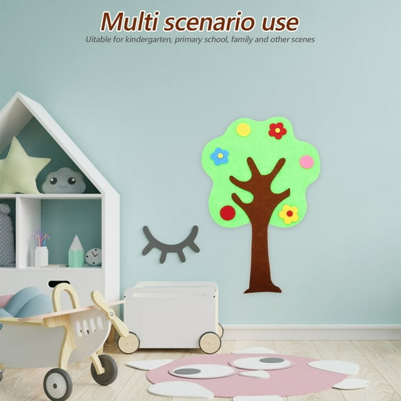 ELAYARD Nonwoven Fabric Tree Wall Stickers for Classroom Bulletin Board Decoration