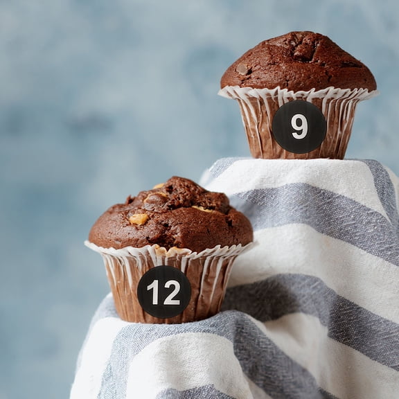 ELAYARD Number Stickers 1 to 50 Black Self Adhesive Labels for Office Decor Window Door Organization