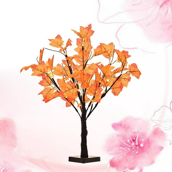 ELAYARD Warm White LED Hanging Maple Tree Light Orange Perfect Autumn Decor