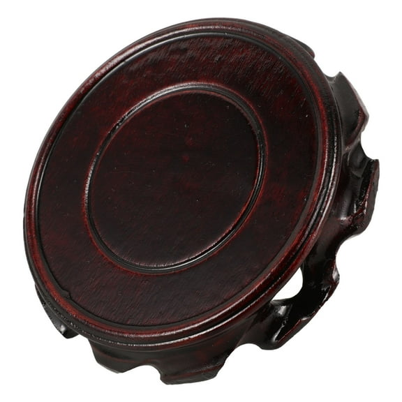 ELAYARD Wooden Plant Stand Brown Solid Wood Display Base for Indoor Outdoor Decoration and Bonsai