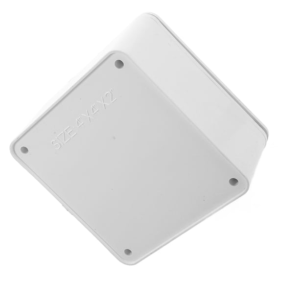 ELAYARD White Plastic Junction Box PVC Electrical Enclosure for Indoor Outdoor Use Weatherproof Storage