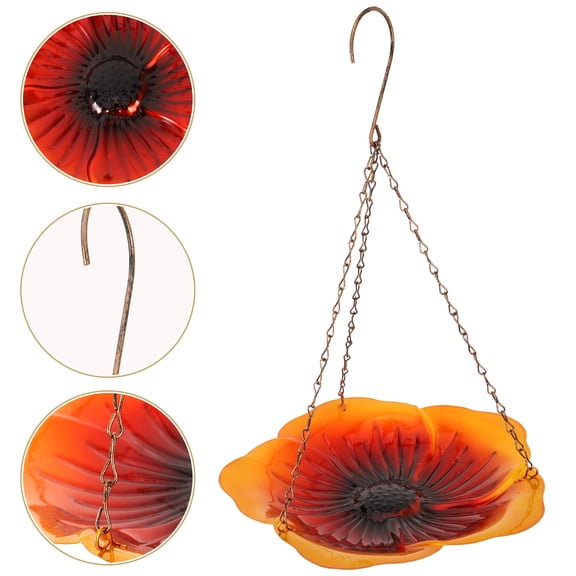 ELAYARD Hanging Multi-Function Bird Feeder Metal Flower Shape for Birds 1Pack