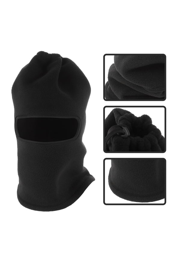 Black Windproof Face Hood Neck Warmer Breathable Thermal Outdoor Cycling Balaclava