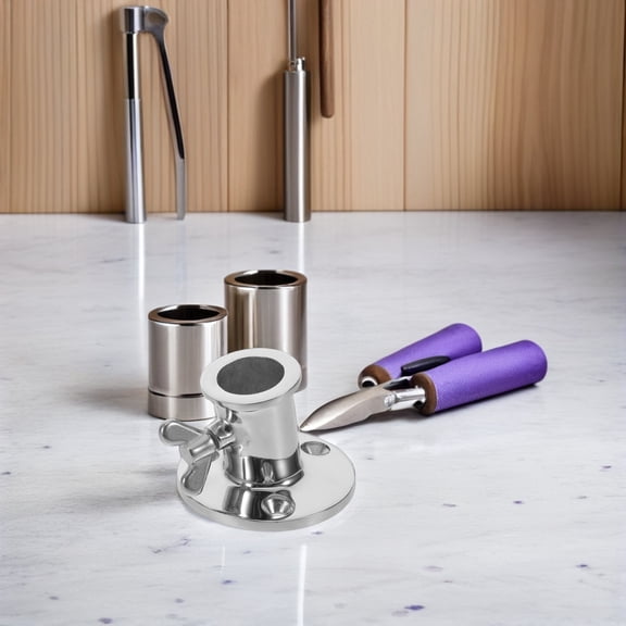 ELAYARD Heavy Duty Metal Flag Pole Mount Stainless Steel Holder for Outside House Yard Display