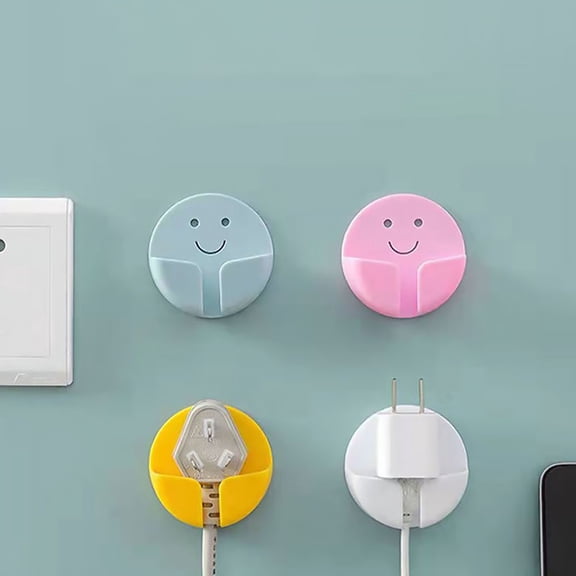 ELAYARD 24Pcs Adhesive Wall Hooks Plastic Plug Holders for Home Kitchen and Bathroom Use