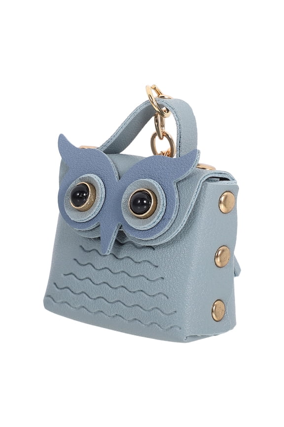 Back to School Owl Bird Keychain Purse Hanging Charm Alloy 1Pcs Keychain Style Sky-blue Key Attachment For Women