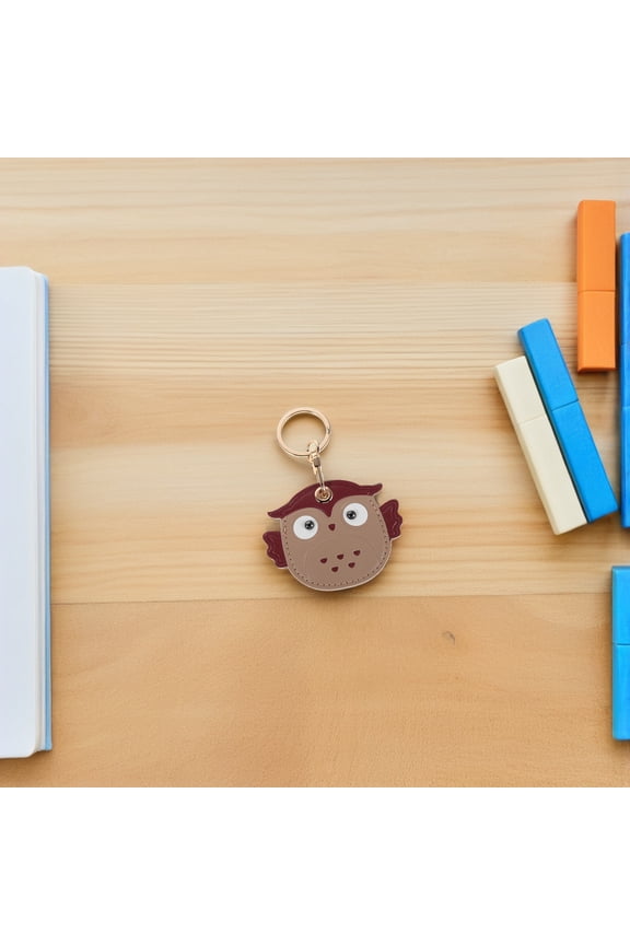 2-Pack Multi-Color Owl Keychains Durable PU Material Decorative Hanging Accessories for Bags and Keys