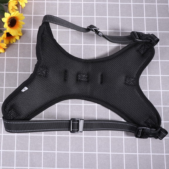 ELAYARD Oxford Cloth Dog Harness Black Durable Large Size Comfortable Walking Control