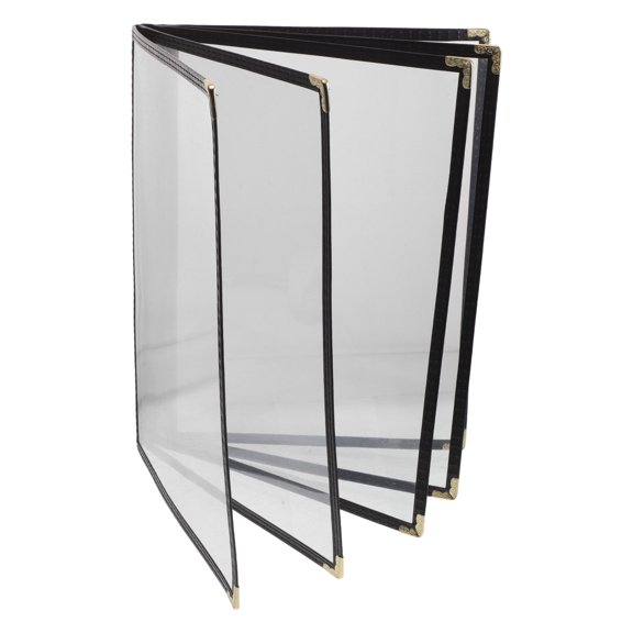 ELAYARD PVC Transparent Menu Book Covers for Restaurant Display with Oil and Water Protection