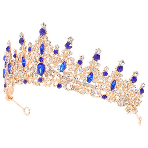 ELAYARD Pageant Princess Crown Baroque Crystal Durable Wear for Women 1Pcs