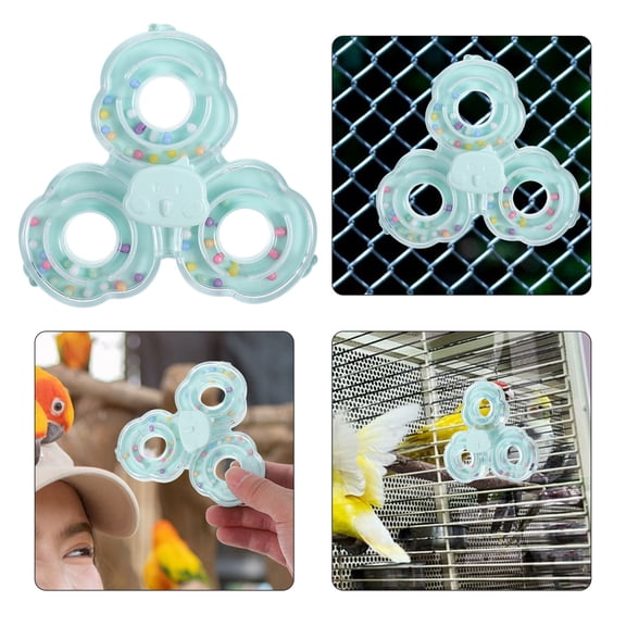 ELAYARD Parrot Chew Accessory Parrot Spinner Toy ABS Sky-blue For Beak Exercise 1Pack