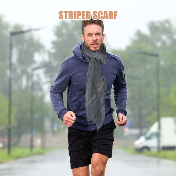 ELAYARD Black Cotton Scarf, Soft and Breathable Fall Scarf for Outdoor Activities, Warm and Stylish Fashion Accessory
