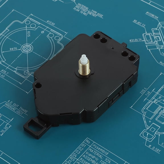 ELAYARD Black Silent Pendulum Clock Movement, Plastic, for Repair, Smooth Operation