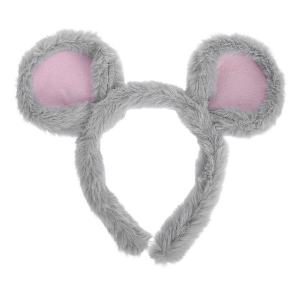 ELAYARD Soft Plush Grey Mouse Headband Cute Animal Ears Hair Accessory for Cosplay