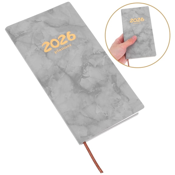 ELAYARD Personal Planner Organizer Grey PU Thick Paper for Writing Use