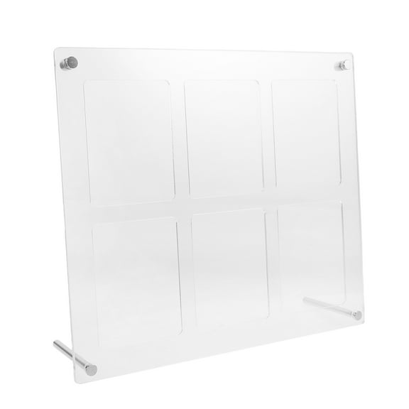 ELAYARD Acrylic Photo Frame Organizer with 6-Grid Design, Perfect for Home, Office, and Retail Display
