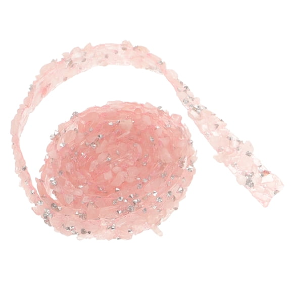 ELAYARD Decorative Clothes Trim Rhinestone Chain Pink 1Set