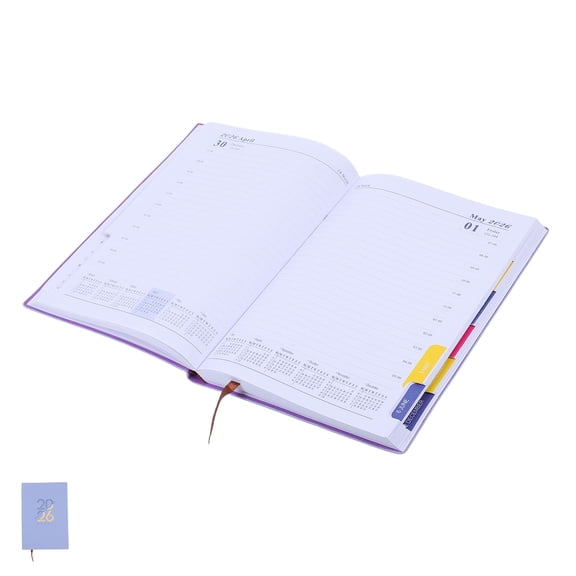 ELAYARD Elegant Purple Meeting Notebook for Work Daily Planner Soft Cover