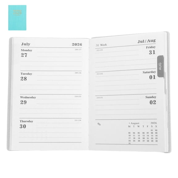 ELAYARD Agenda Planner Sky-blue Paper for Students and Professionals 1Pcs A7