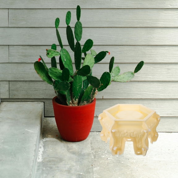 ELAYARD Plastic Flower Pot Mold Beige 1Pack