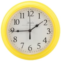 ELAYARD Plastic Clock Silent Round Wall Clock Non-Ticking Battery Operated Timepiece for Home Office Use 1pc(9.06X9.06X1.57in）