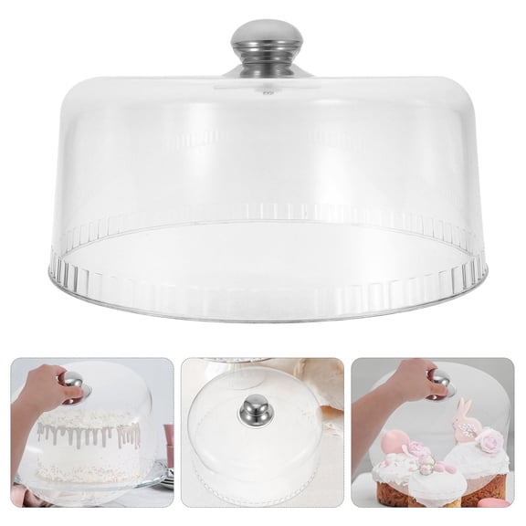ELAYARD Transparent Plastic Food Dome Cover Reusable Cloche for Cake, Cheese, Dessert Display and Food