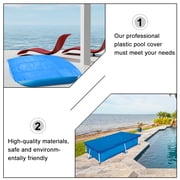 ELAYARD 15ft x 15ft Plastic Pool Cover Lightweight Dust for Inflatable and Above Ground Swimming Pools