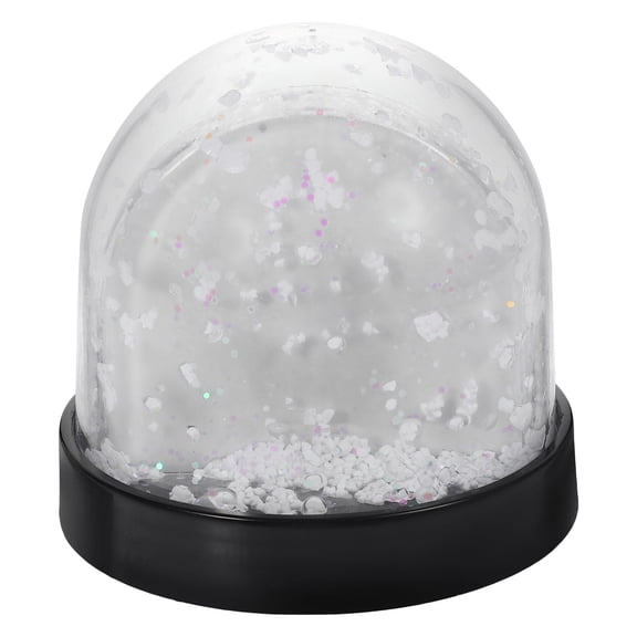ELAYARD Photo Display Snow Globe Plastic Round DIY Photo Display 1Pcs Silver