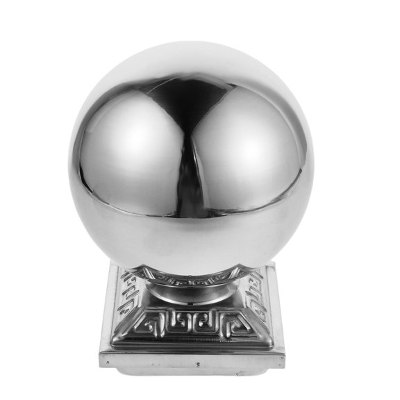 ELAYARD Plated Silver Metal Curtain Rod Finials Decorative Round Post Caps for Indoor Use