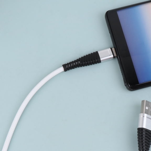 ELAYARD Silver USB Charging Cable for Phone Telescopic Compact Lightweight Design