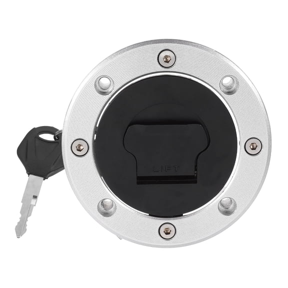 ELAYARD Motorcycle Gas Cap Motorcycle Fuel Tank Cap Silver Aluminum Alloy 1Pcs