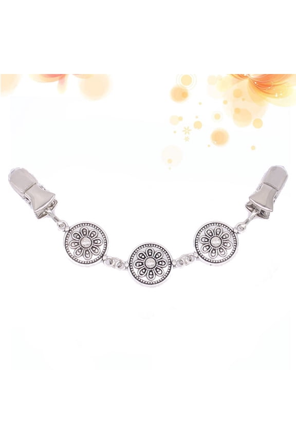 Plated Sweater Chain Clip Elegant Cardigan Clip to Hold Scarves Jackets and Sweaters