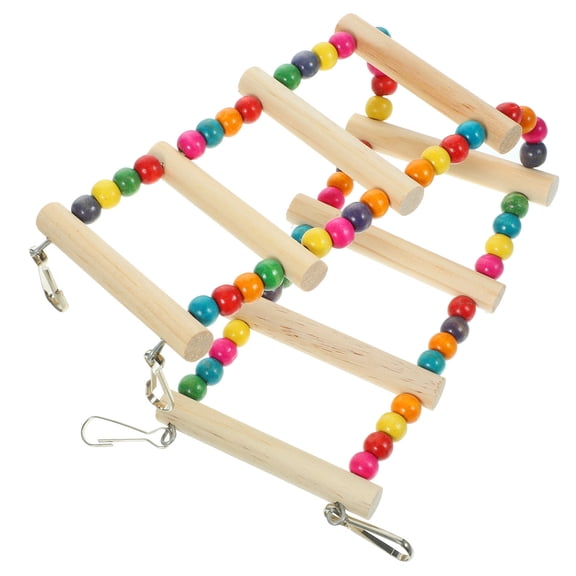 ELAYARD Bird Feeding Training Toy Parrot Step Ladder Toy Assorted Color 1 Set