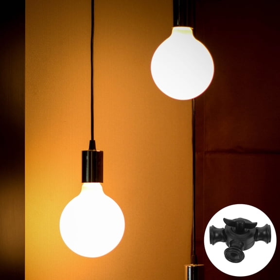 ELAYARD Plug in Light Socket Black with Space Saving Wall Mount Design