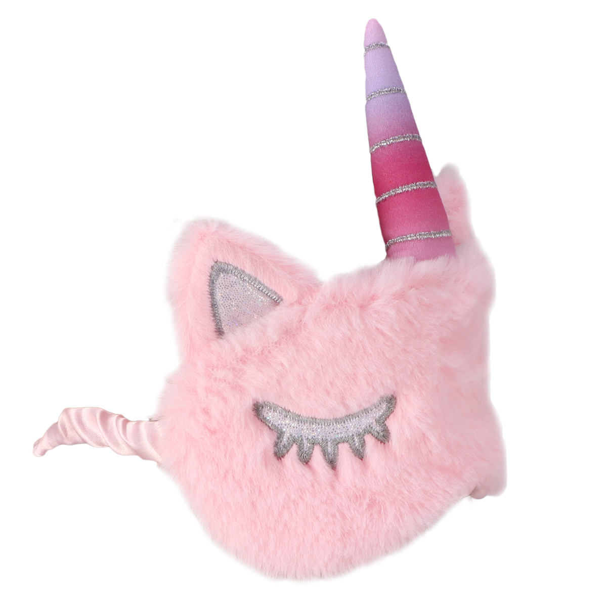 ELAYARD Plush Eye Cover for Women in Pink Imitate Rabbit Hair 7.9x3.1x0 ...