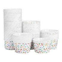 ELAYARD Polka Dot Paper Treat Cups Disposable Dessert Bowls 2.56X2.56X1.57in(100 pcs)