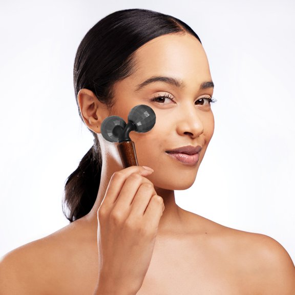 ELAYARD Portable Facial Massager Multi Plastic Wood Easy Relaxation Tool